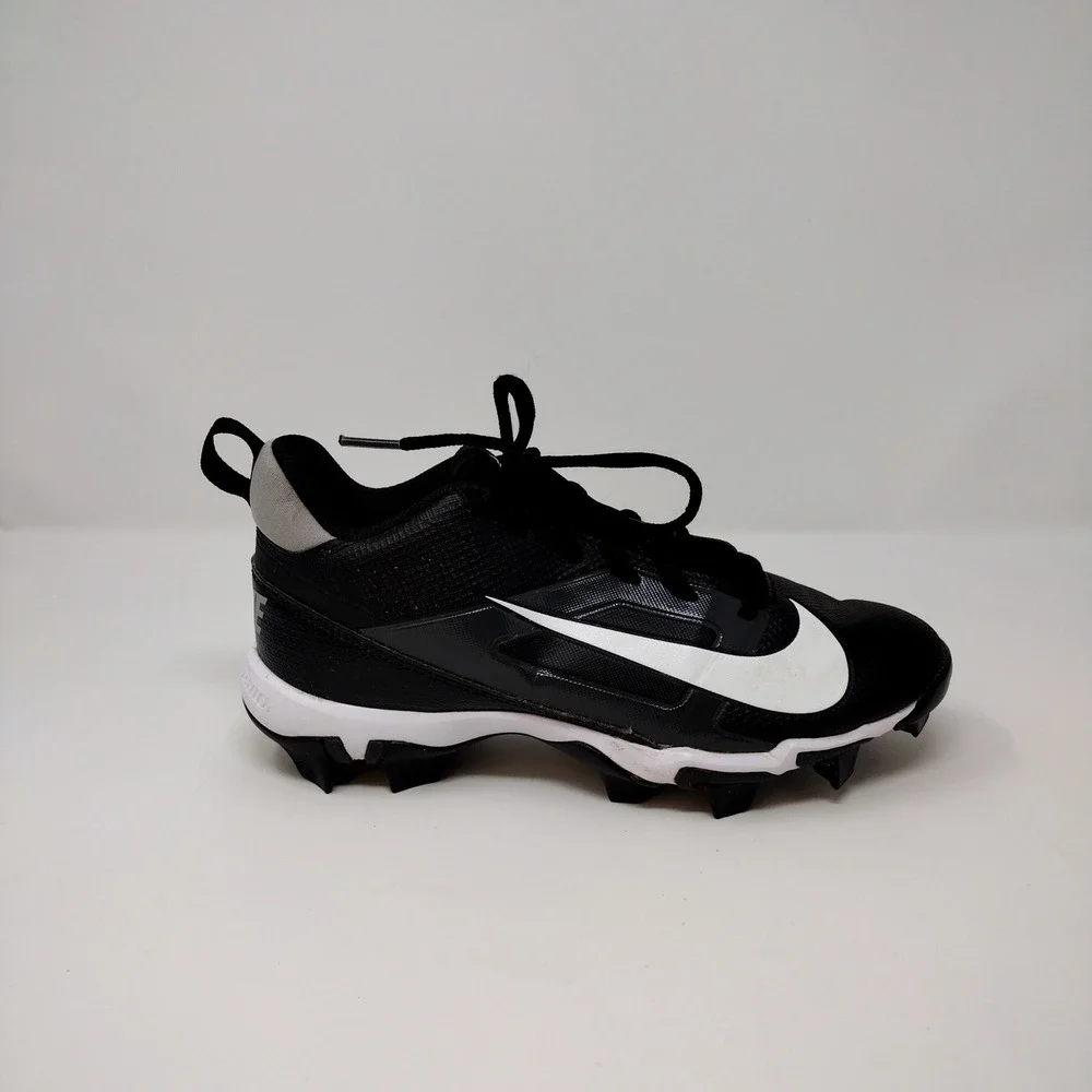 Nike Alpha Huarache 4 Keystone Baseball Cleats Black White FQ4016-001 Mens 6Y